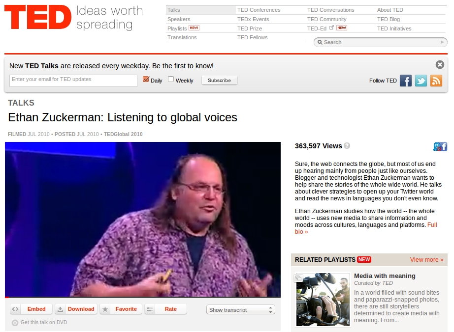 Ethan Zuckerman on Language and Global Voices